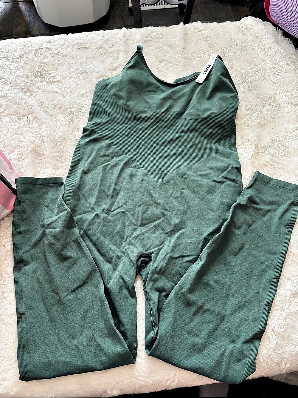 PINK NWT! Green Athletic Jumpsuit Size Large